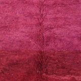 Minimalist burgundy cherry red shaggy berber rug