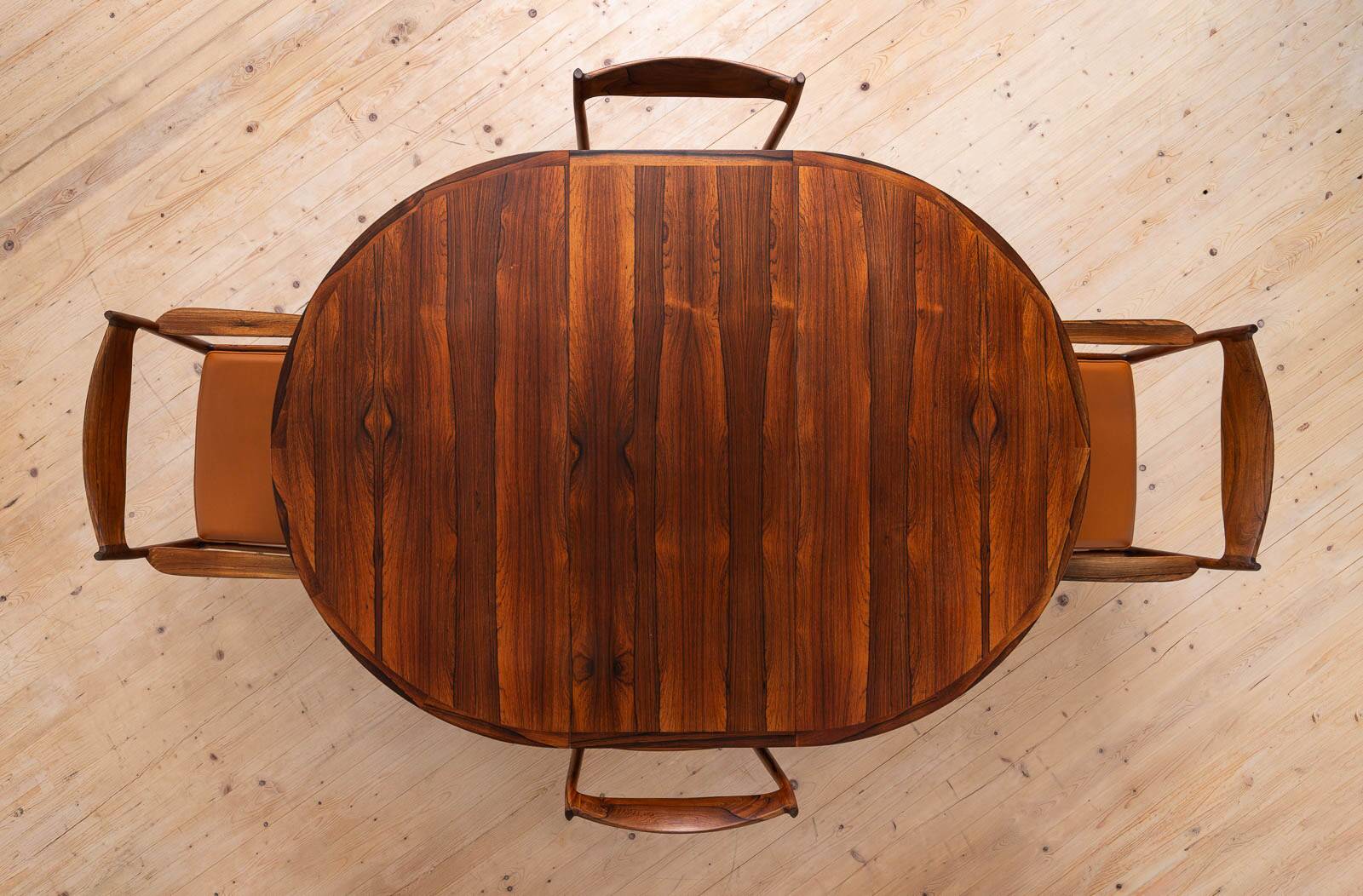 Torbjørn Afdal Darby Dining Set with Six Chairs & Extendable Table, 1960s