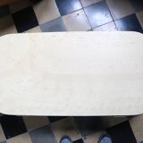 Roche Bobois Travertine and metal coffee table, 1980s