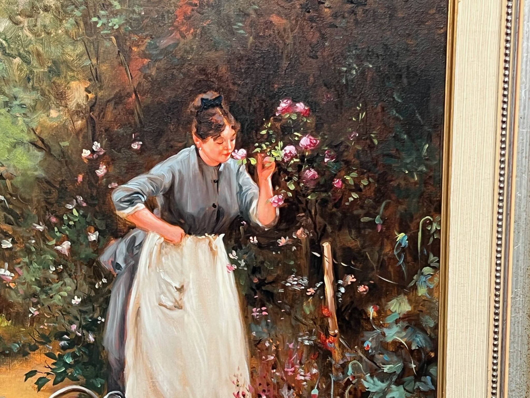 Painting "Girl with flowers".