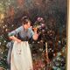 Painting "Girl with flowers".