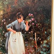 Painting "Girl with flowers".