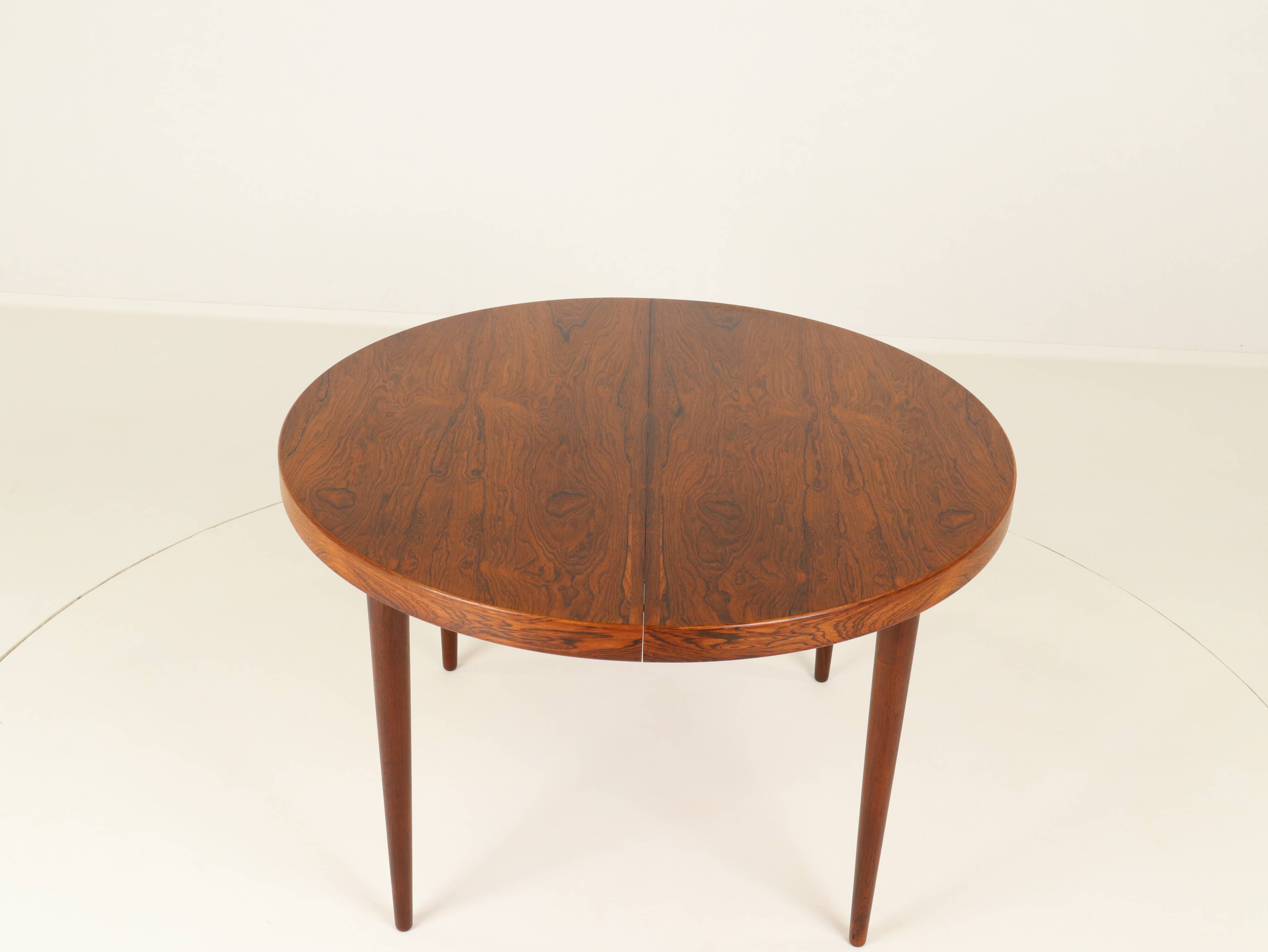 Extendable Rosewood Dining Table Model 56 by Villy Schou Andersen, Denmark, 1960s