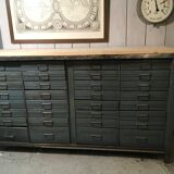 Old metal workbench