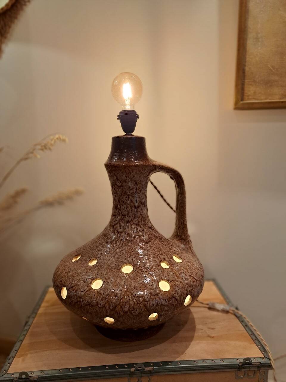 Ceramic lamp from the 1960s-1970s