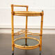 Rattan service cart