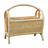 Bamboo rattan magazine holder