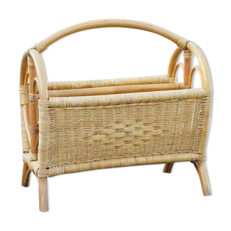 Porte revue rotin bambou