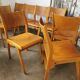 Set of 10 vintage theater chairs compass feet