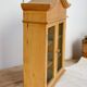 Vintage wooden wall cabinet – 2 mesh doors and shelf