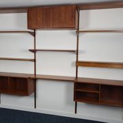 Modular bookcase vintage teak Danish, Designed by Kai Kraistensen for FM Mobler