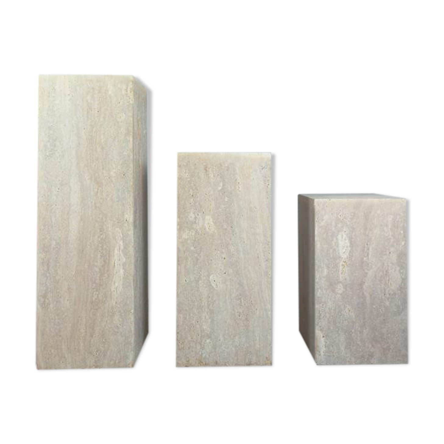 Lot de 3 colonnes Hera travertin naturel