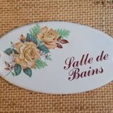 Deux plaques en tôles émaillée