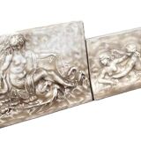 Two bas reliefs with allegorical scenes