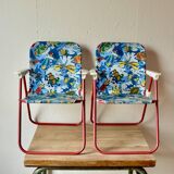 2 vintage camping chairs for children