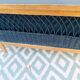 Wood and rattan chest
