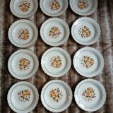 12 assiettes creuses anciennes "Capri "