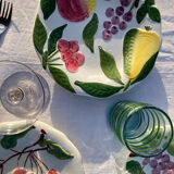 Hand painted fruit decor plates