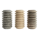 Layered vase in Silver travertine