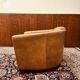 Fauteuil club vintage en cuir de mouton