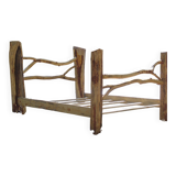 Handcrafted log pine bed originally made/ pine bed