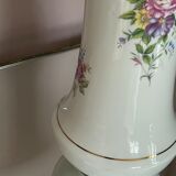 Large Hollohàza porcelain vase with floral motifs