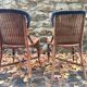 Paire de chaises en osier début XX eme siècle