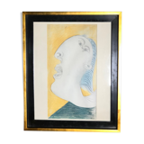 Picasso, reproduction "woman's head" preparatory drawing Guernica