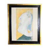 Picasso, reproduction "woman's head" preparatory drawing Guernica