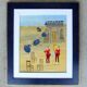 Contemporary painting panel signed c. perret swiss painter.