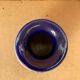 Ancien vase soliflore betschdorf schmitter grès bleu décor fleurs vintage #b647