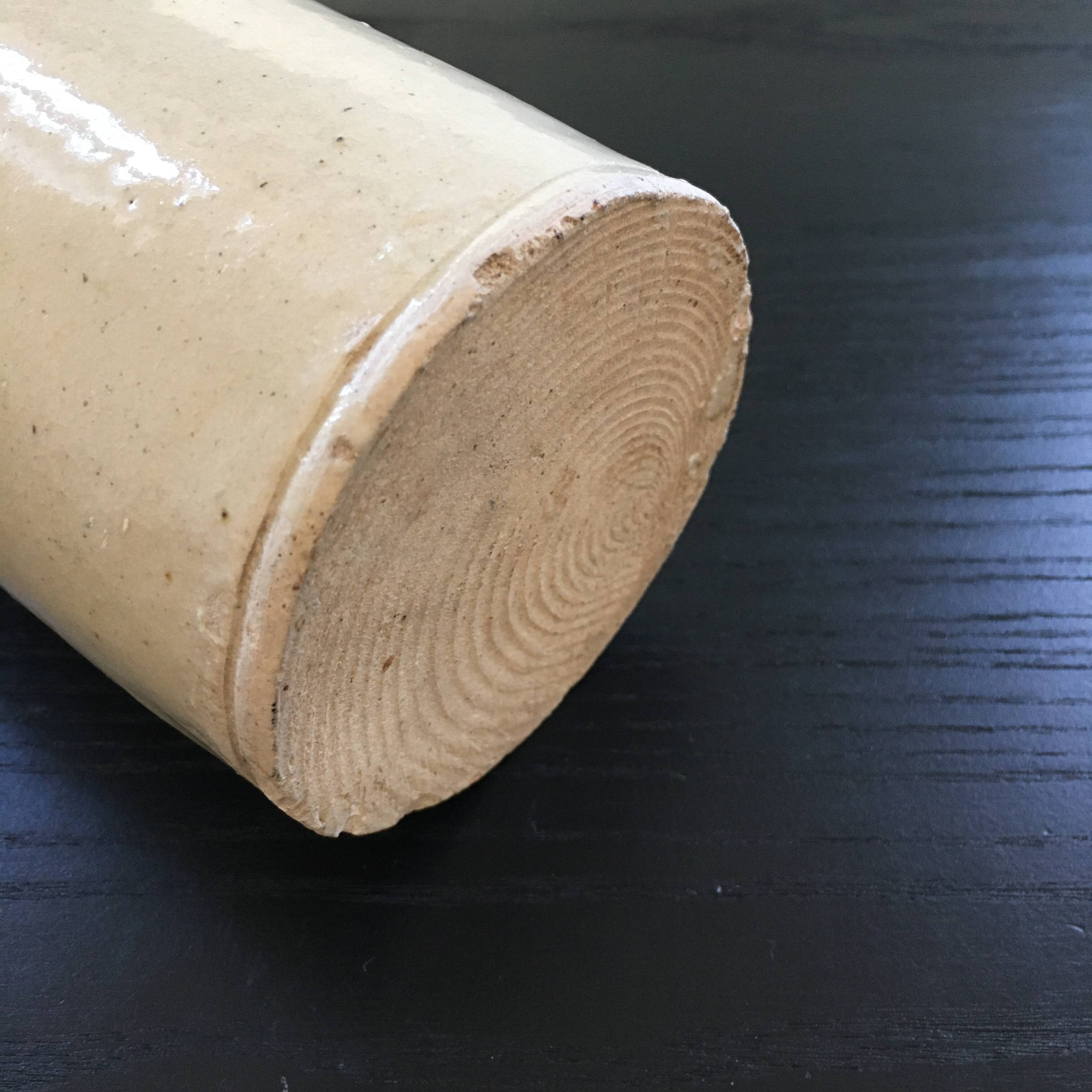 Beige stoneware bottle