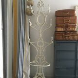 Antique cast iron coat rack on stand