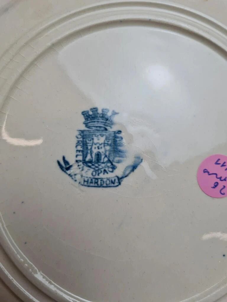 Antique Gien plate model Chardon Terre de Fer