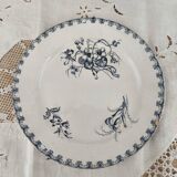 Art Nouveau dessert plate Terre de Fer U&C Sarreguemines model Véga