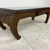 Table basse sculptée à la main Chine années 1930