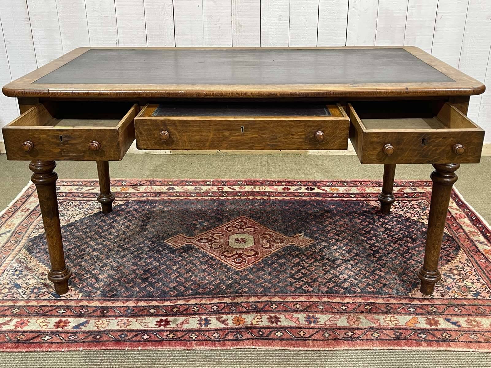 19th-century Victorian desk with writing surface