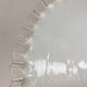 Pair of vintage white opaline pendant lamps with serrated edges