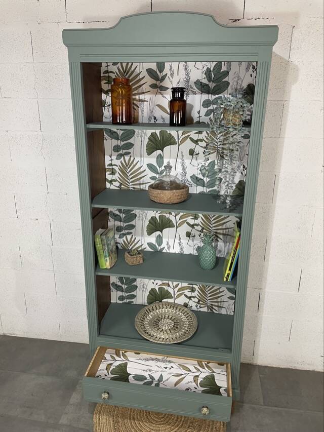 Old bookcase shelf