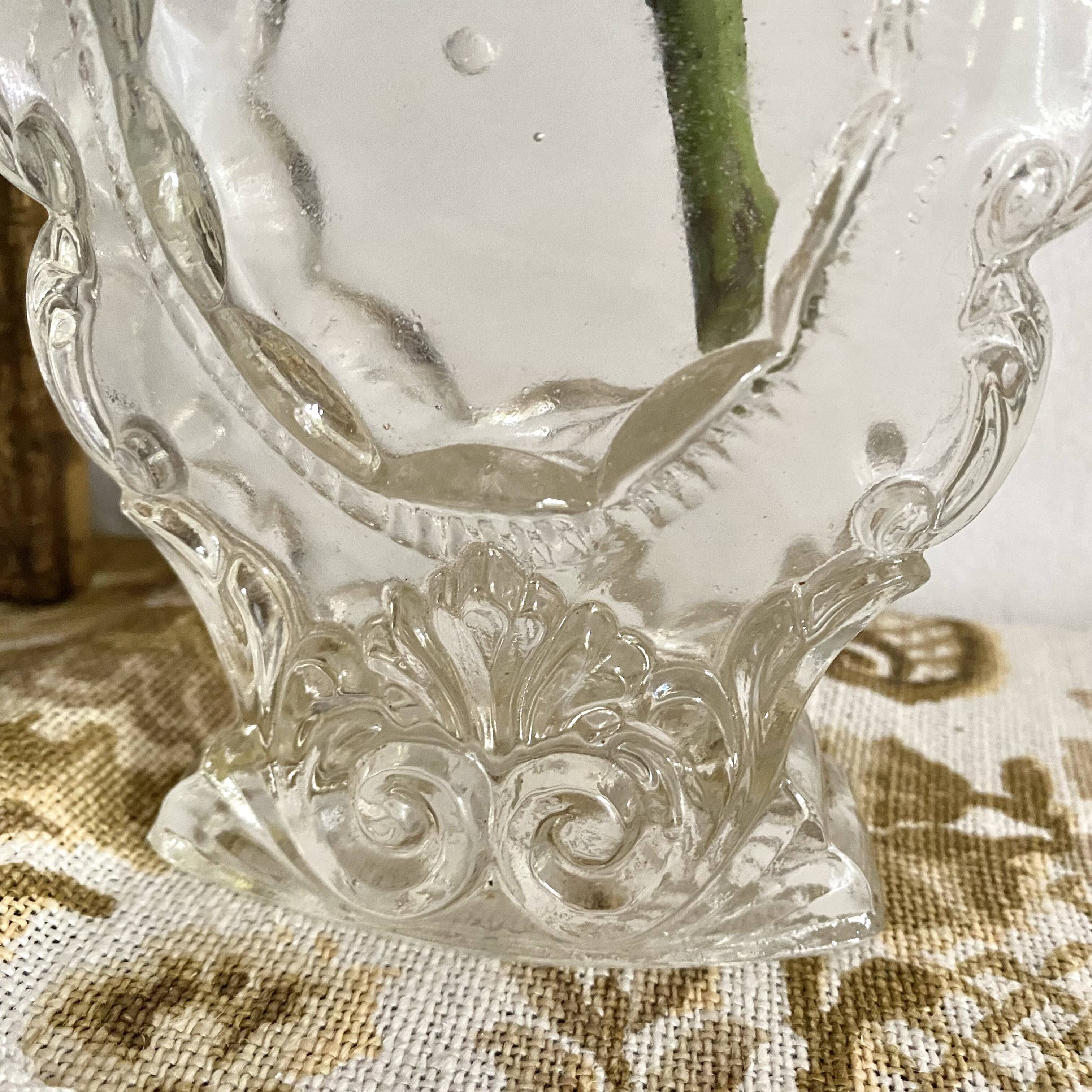 Antique molded glass carafe