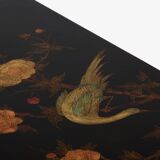 Maison Baguès bamboo brass Chinese lacquered small coffee table 1950s