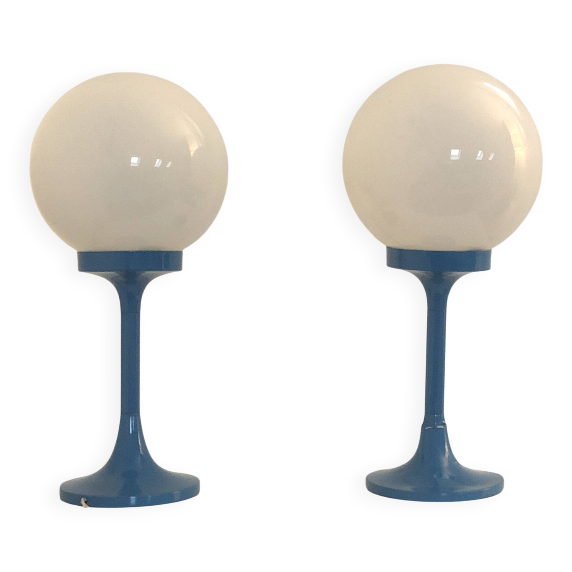Two space age globe lamps from the 70s.