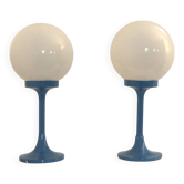 Two space age globe lamps from the 70s.
