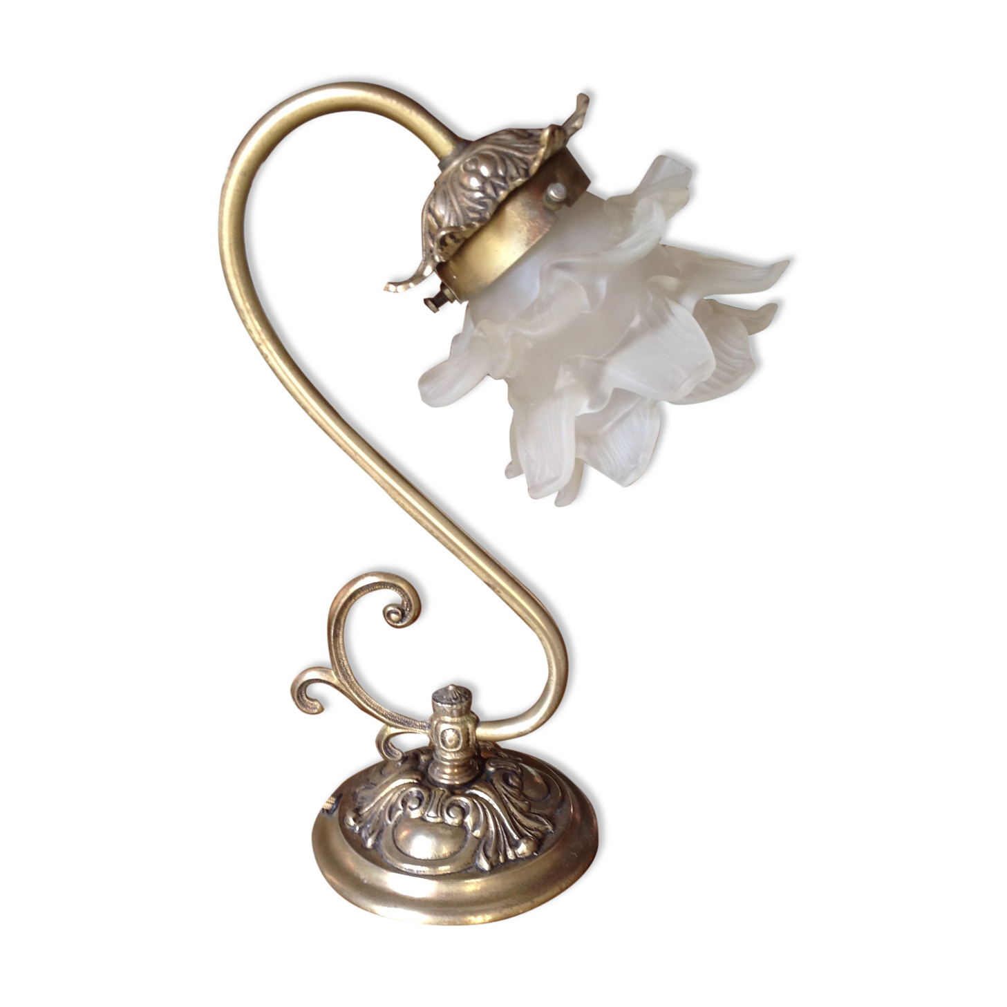 Lampe en laiton, vers 1900