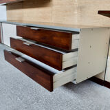 Modular wall system with rosewood panels Georges Frydman 70 years efa editor