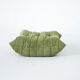 Togo Armchair and Pouf in Fresh green Corduroy