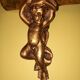 Gilded wood applique console