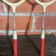 Vintage Badminton Racket Pair GEGE Plastic + Metal Child 70's #