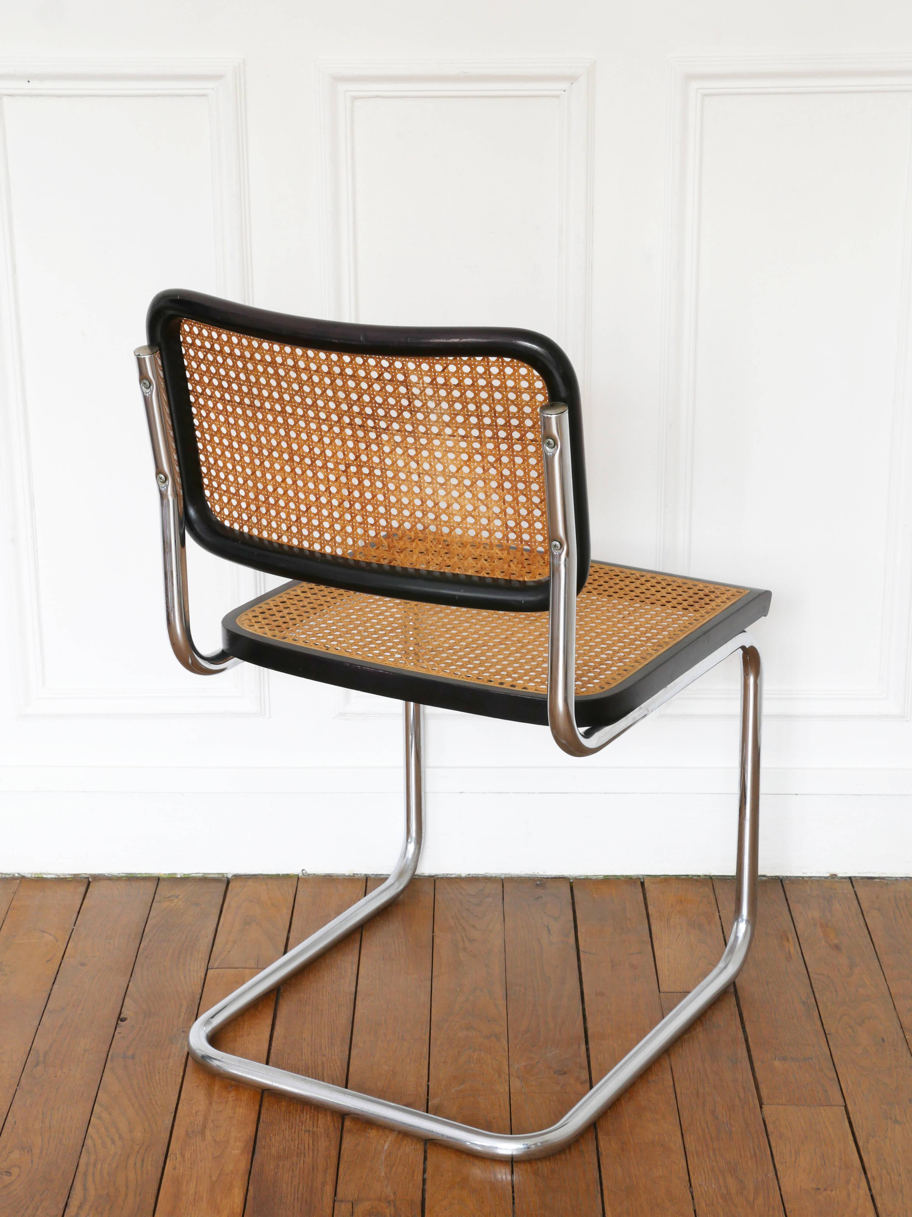 Cesca B32 Breuer Chair Made in Italy - Reupholstered seat cane