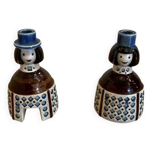 paire de bougeoirs signature